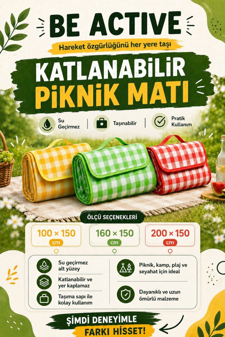 Çantalı Piknik Örtüsü