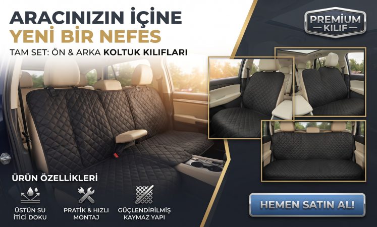 Siyah Kapitone Oto Koltuk Kılıfı Seti